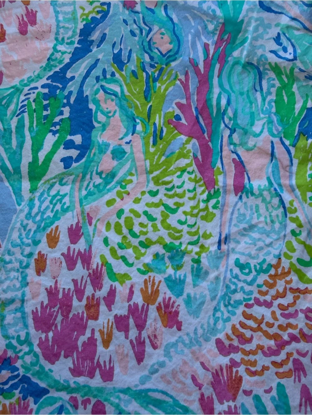 Lilly Pulitzer Pottery Barn Kids Mermaid Cove 2-Piece Pillowcase Set 100% Cotton